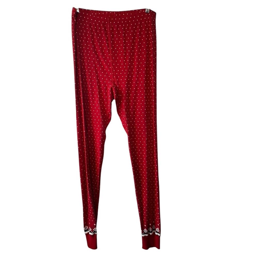 Hanna Andersson Red & White Snowflake Print Pajama Pants Size XL